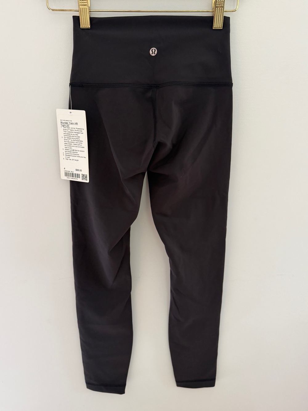 Lululemon Wunder Train High-Rise Leggings 25” Black Size 4 NWT